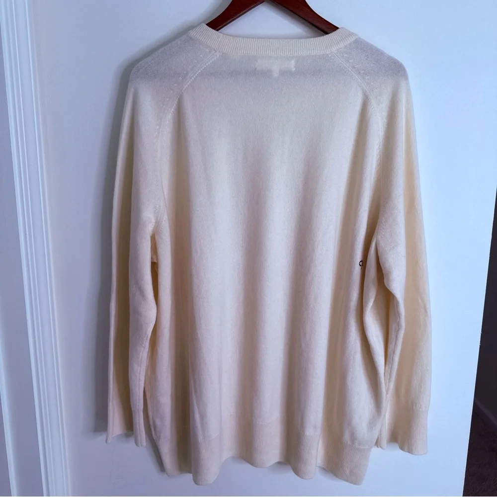 Chinti & Parker 100% Cashmere Cream Slouchy Sweater Size LL/10/Large